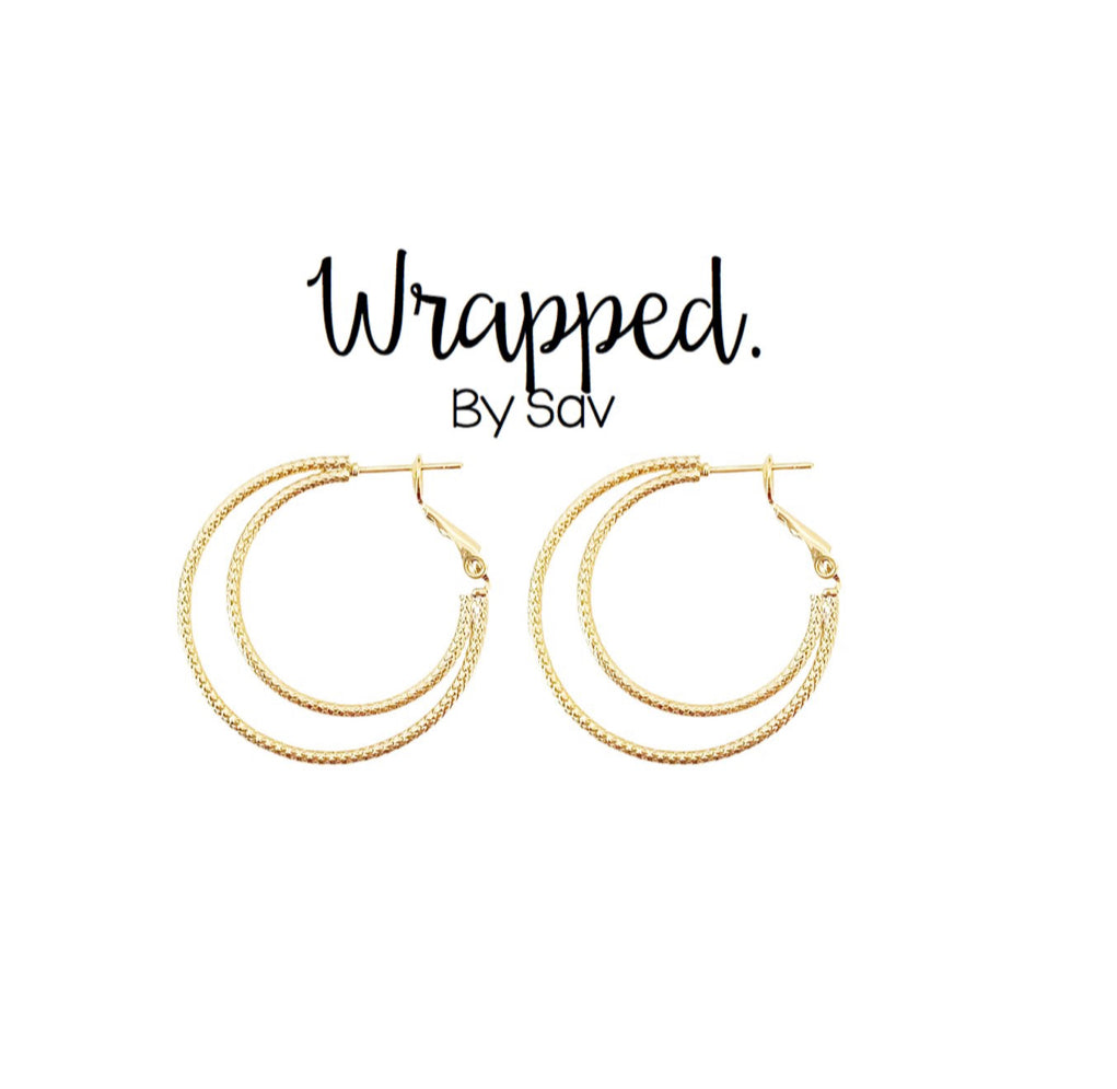 crescent hoop earrings WRAPPED BY SAV