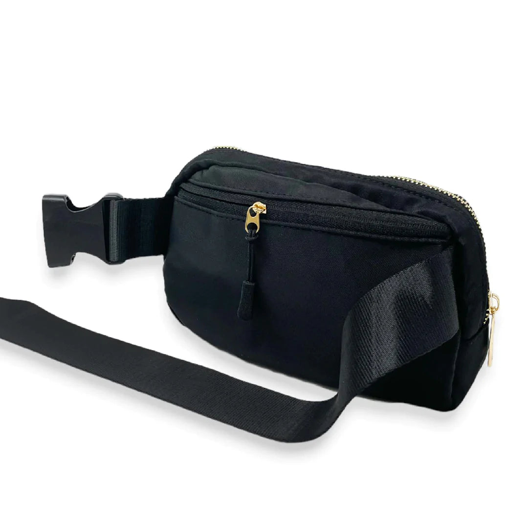 black belt bag with wallet included the darling effect