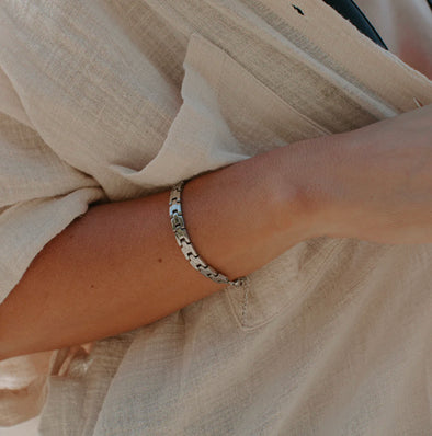 intention bracelet silver