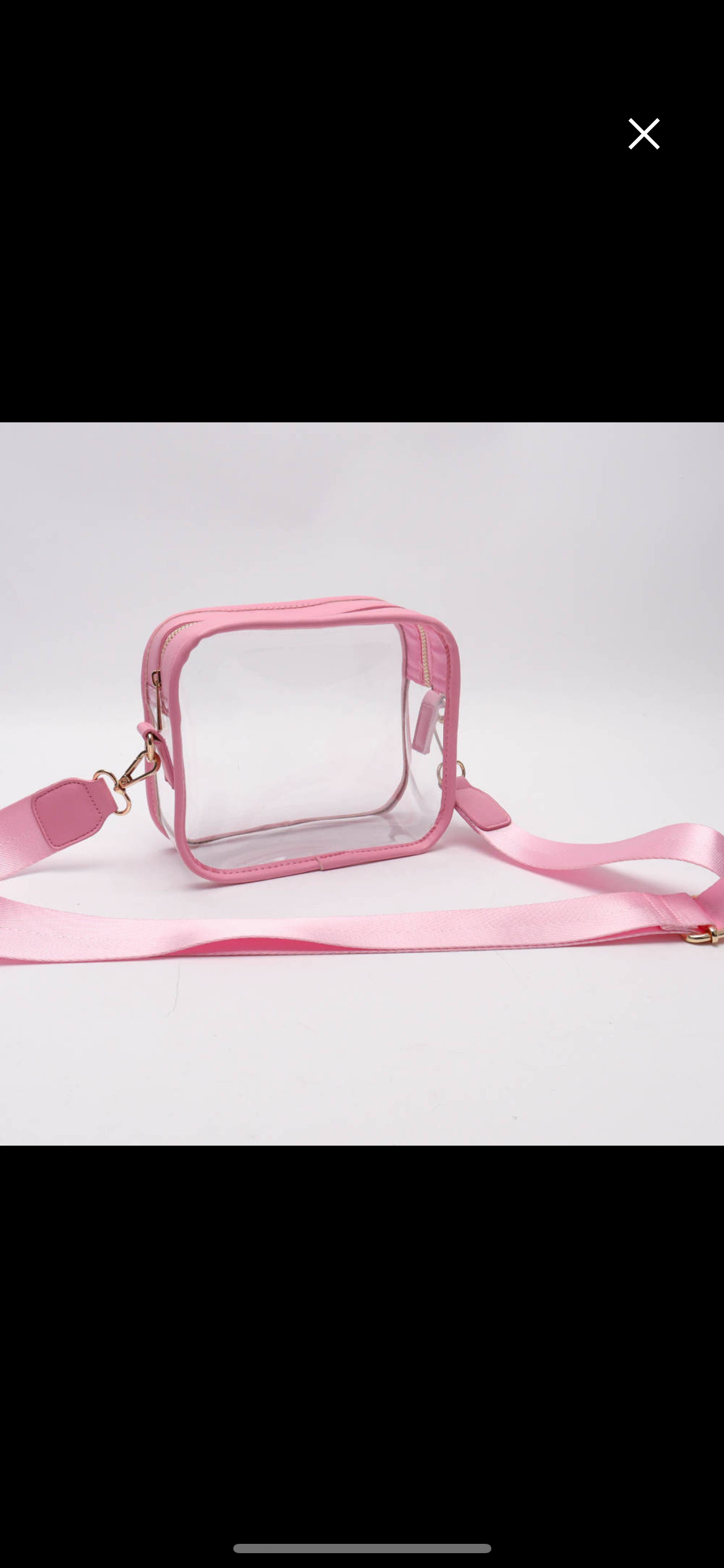 Pink clear stadium bag