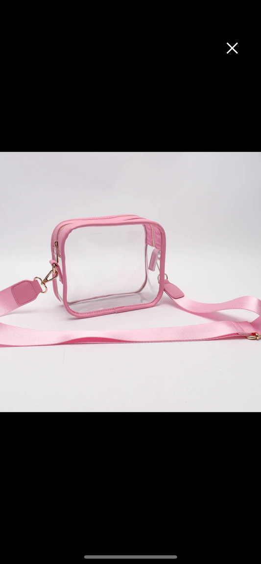 Pink clear stadium bag