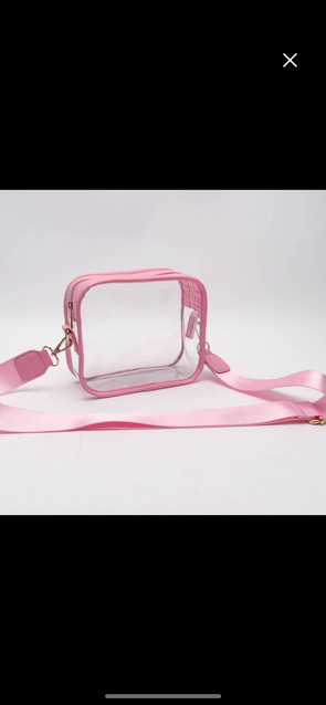 Pink clear stadium bag