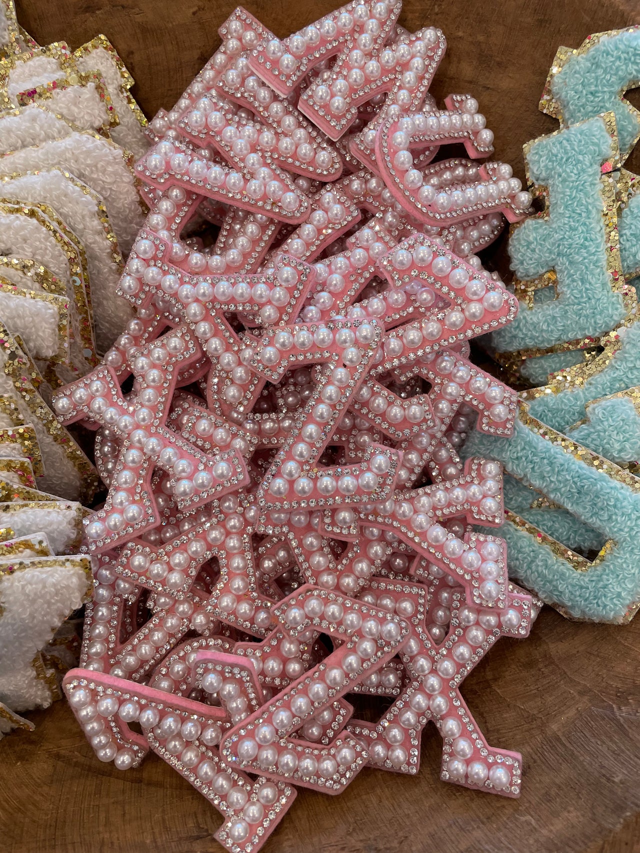 Adhesive Letter Patch - Pink Pearl