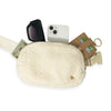 fuzzy belt bag with wallet included the darling effect