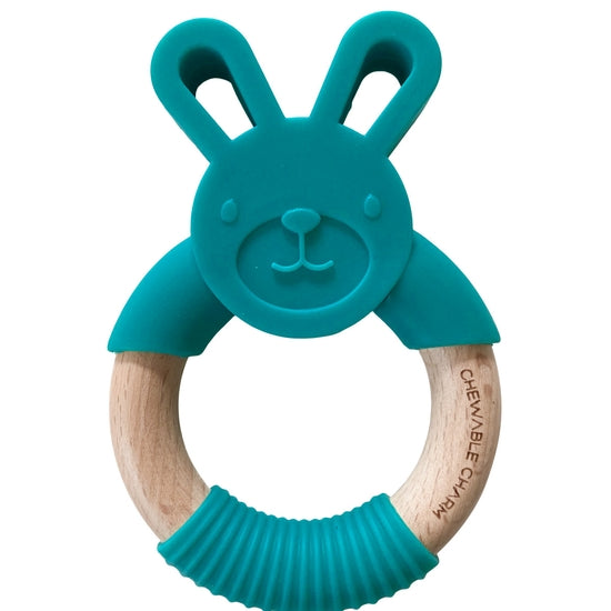 bunny teether teal